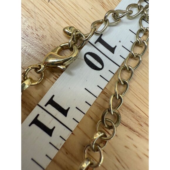 Floral Statement Necklace Yellow & Turquoise Beaded Design Gold Chain Adjustable - Picture 4 of 12